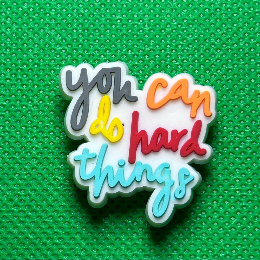 🌼 (5/$10 or 10/$15) NEW Autism Awareness Croc Charm,  You Can Do Hard Things
